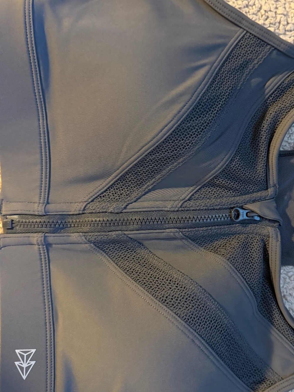 Yvette Zip-Front Breathable Racerback High-Support Bra